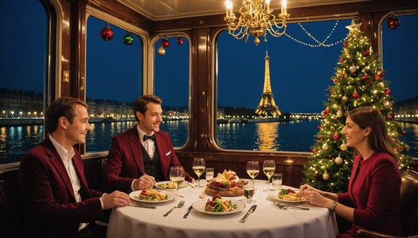 Croisière magique de noël avec repas sur la seine à paris